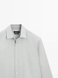 Chemise regular fit en coton mélangé