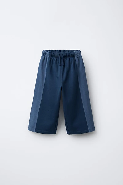 STRAIGHT PLUSH CORDUROY SIDE STRIPE PANTS