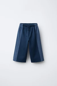 STRAIGHT PLUSH CORDUROY SIDE STRIPE PANTS