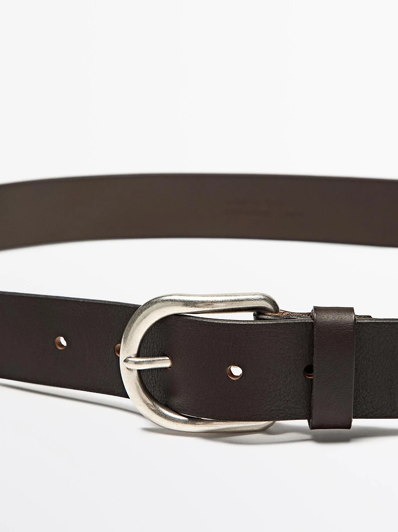 Nappa leather belt