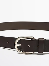 Nappa leather belt