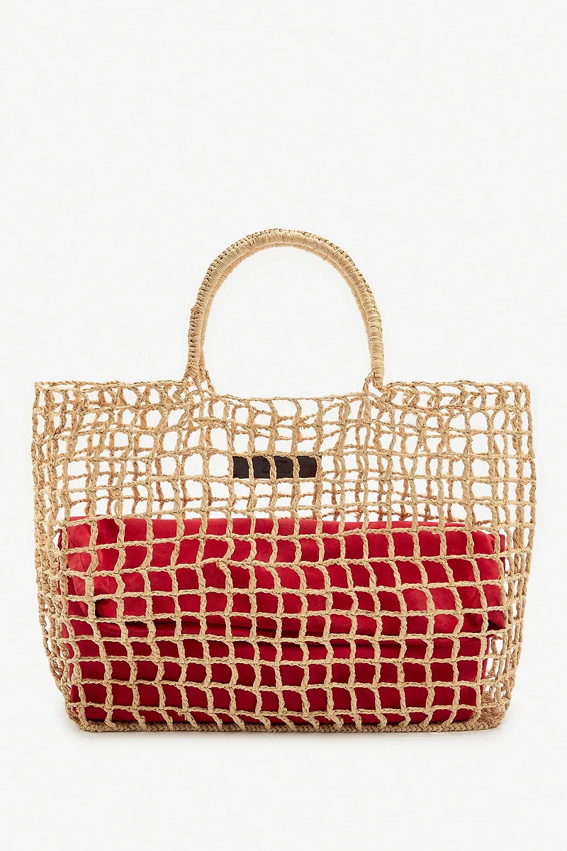 LIMITED EDITION RAFFIA MAXI SHOPPER