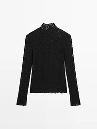 Long sleeve lace top