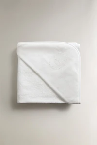 SORTIE DE BAIN À CAPUCHE BÉBÉ BRODÉE