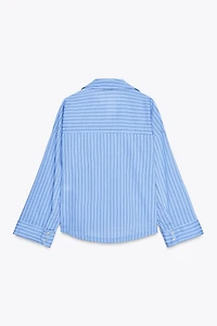 STRIPED POPLIN SHIRT