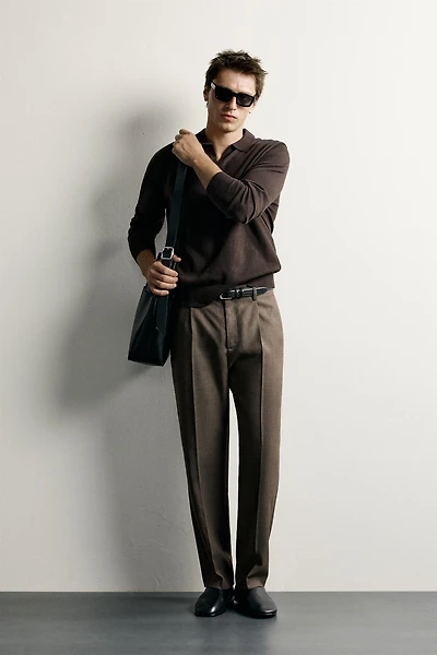 COTTON-LINEN KNIT REGULAR FIT POLO