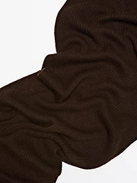 Ribbed 100% cashmere scarf