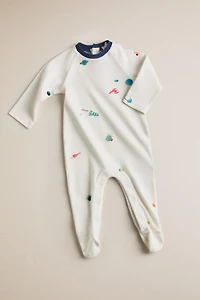 BABY SPACE FOOTED ROMPER