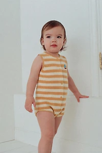 BODY EN MAILLE À RAYURES BRODERIE BATEAU