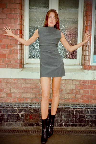 SHORT DRESS WITH SHOULDER PADS