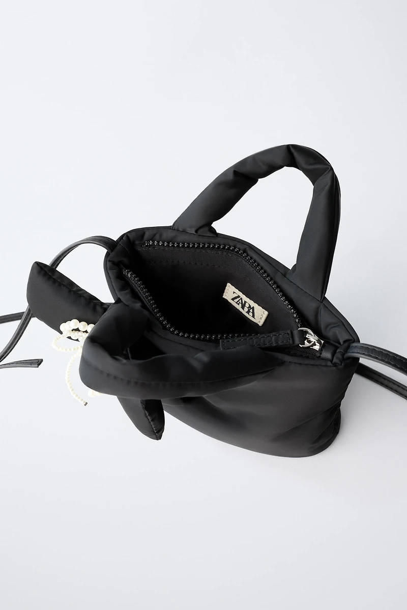 NYLON BOW CROSSBODY BAG