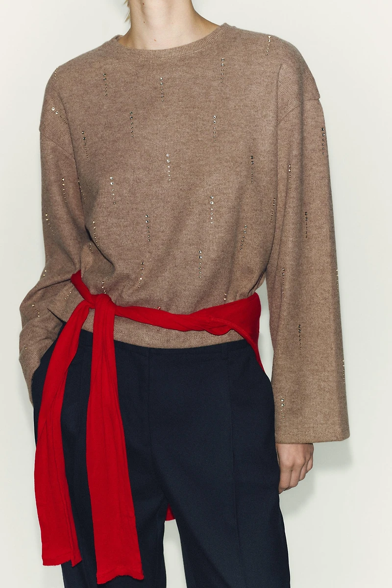 PULL CÔTELÉ BRILLANT