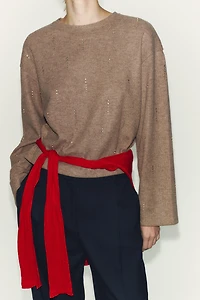 PULL CÔTELÉ BRILLANT