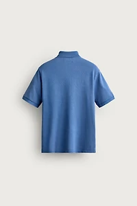 POLO REGULAR FIT EN PIQUÉ EFFET DÉLAVÉ