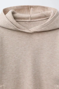 KNIT HOODED SWEATSHIRT
