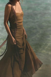 DRAPED GEORGETTE DRESS