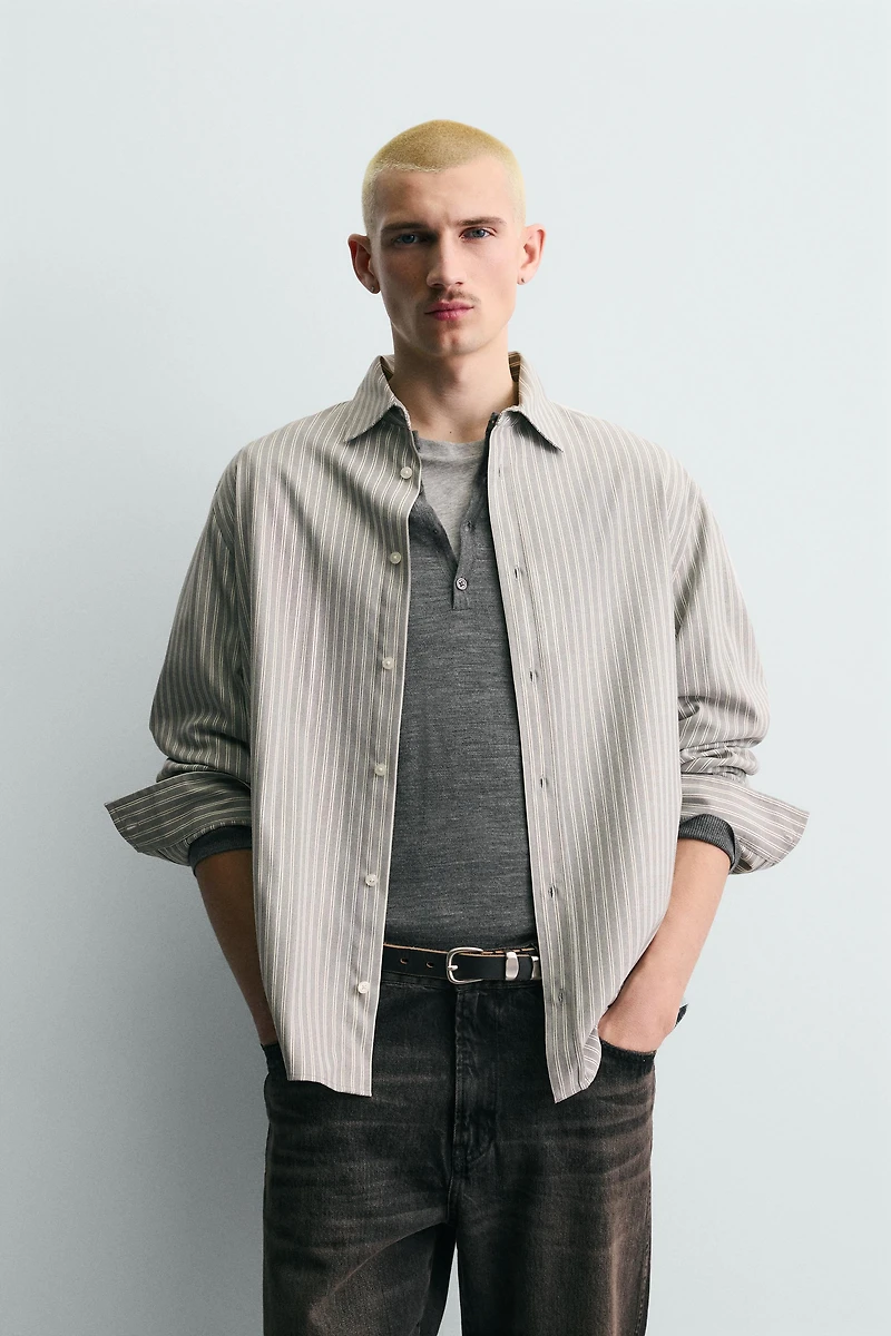 RELAXED FIT STRIPED SHIRT