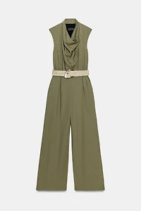 LONG BELTED JUMPSUIT