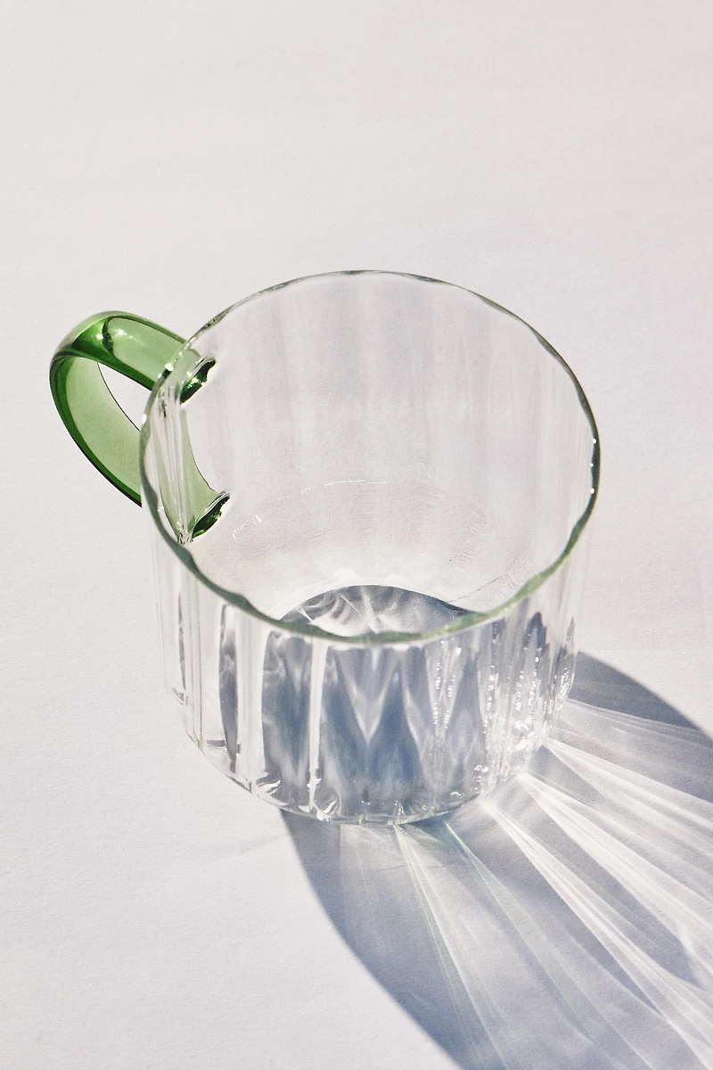 EMBOSSED BOROSILICATE GLASS MUG