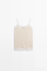 Strappy top with lace detail