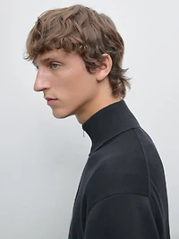 Pull en maille à col camionneur zipp