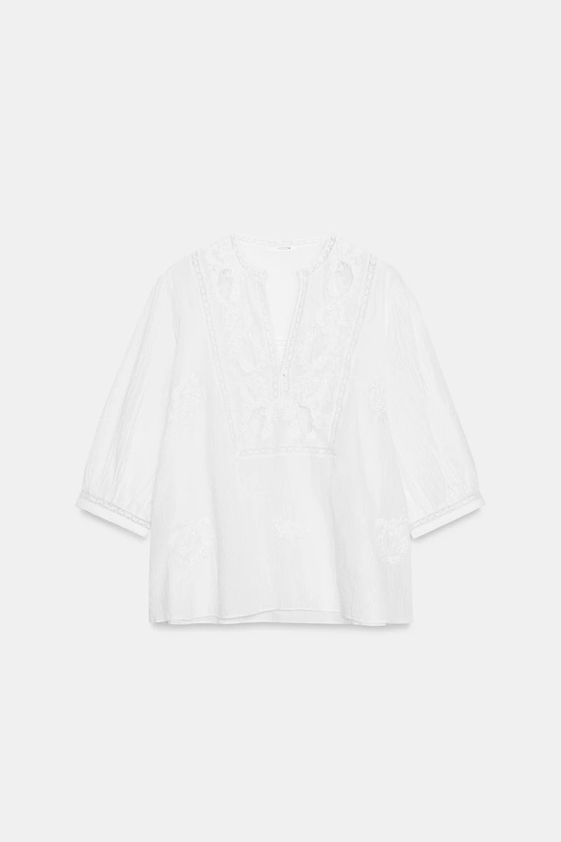 EMBROIDERED LACE SHIRT ZW COLLECTION