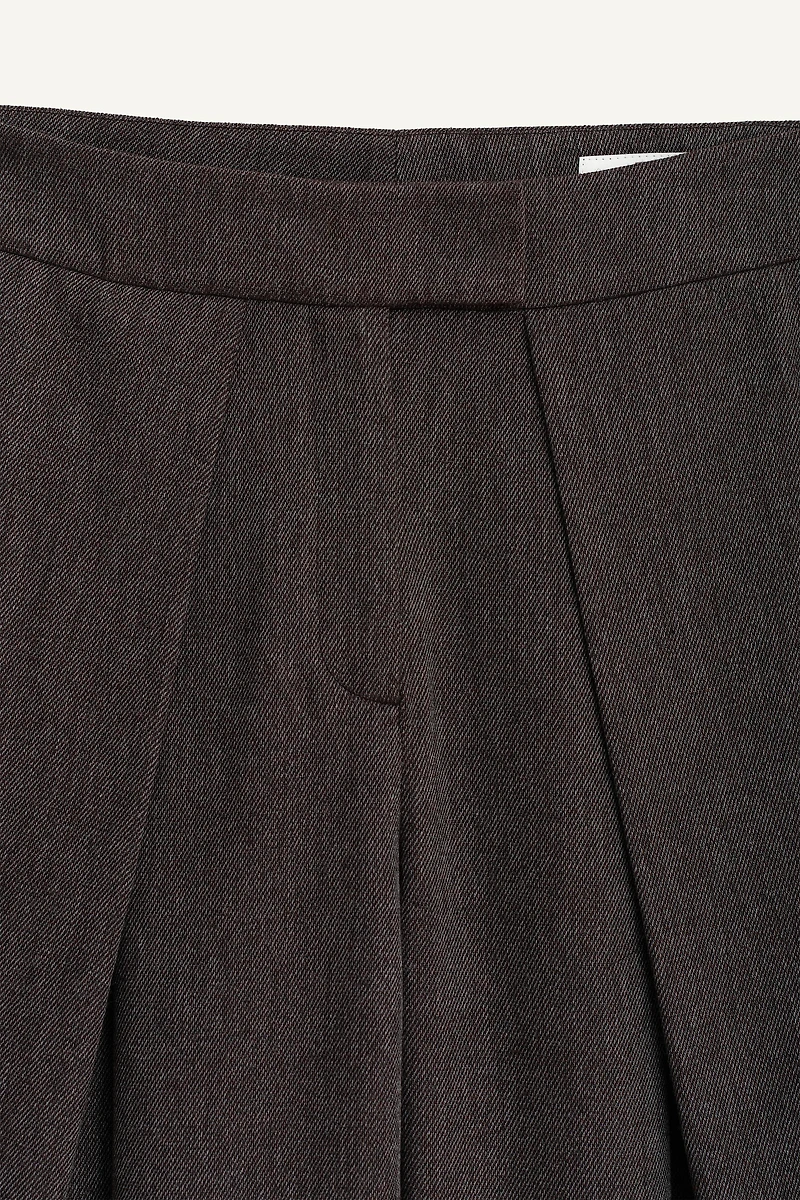 LIMITED EDITION WOOL BLEND VOLUME PLEATED PANTS