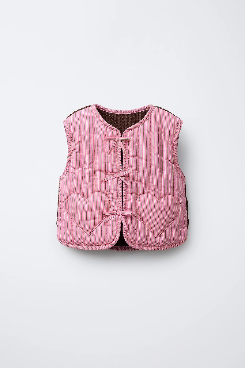 STRIPED COMBINATION VEST
