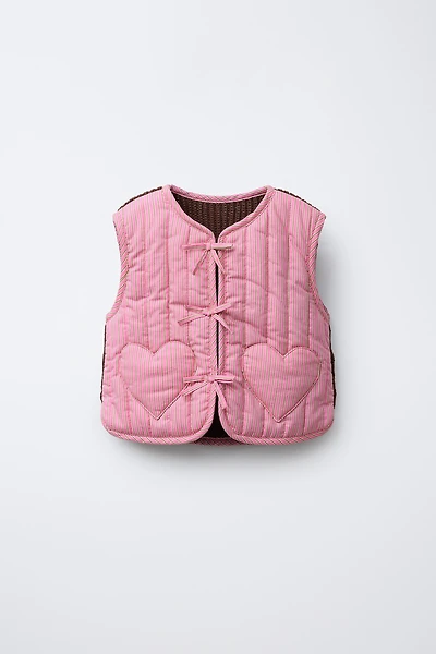 STRIPED COMBINATION VEST