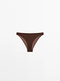 Semi-sheer briefs with metallic detail