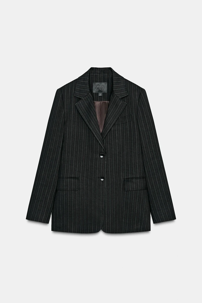 ZW COLLECTION STRIPED LINEN BLAZER