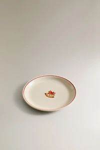 ASSIETTE À PAIN GRÈS MOTIF NOËL