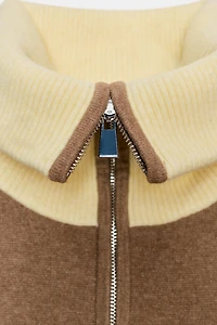 GILET EN MAILLE À FERMETURE ÉCLAIR