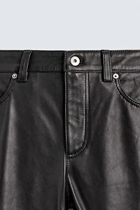LEATHER SLIM FIT PANTS