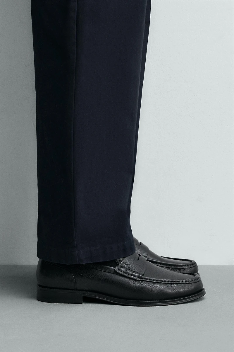 LEATHER PENNY LOAFERS