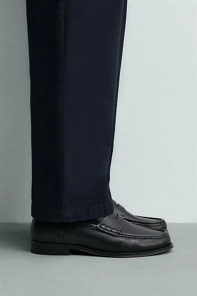 LEATHER PENNY LOAFERS
