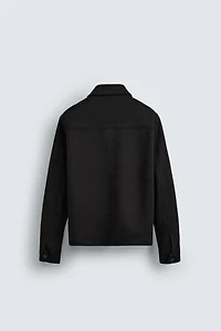 FAUX SUEDE OVERSHIRT