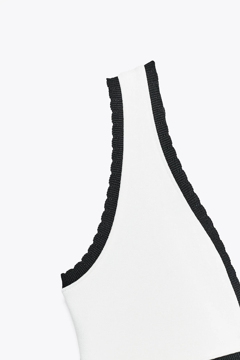 CONTRAST LONG DRESS