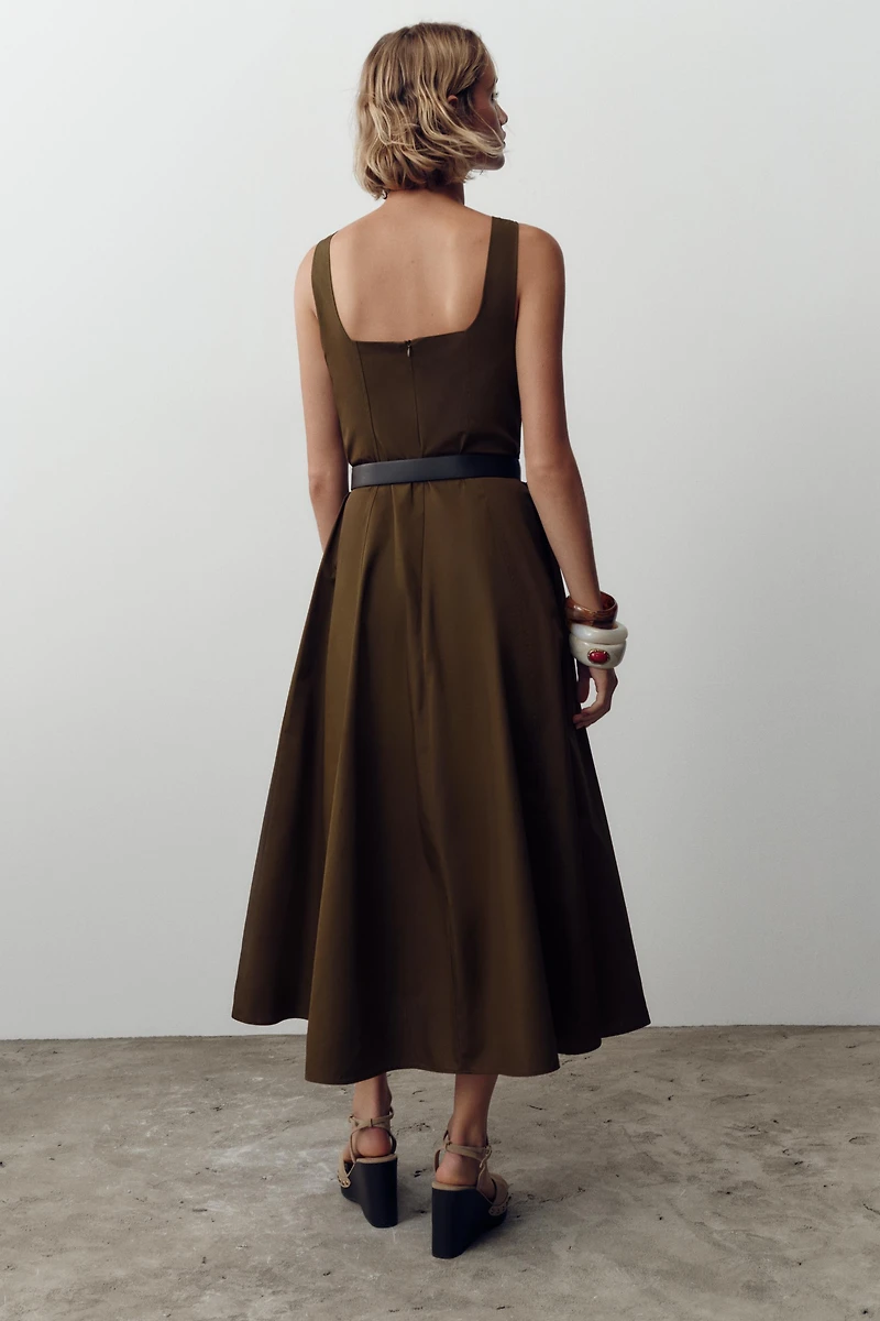 ROBE MI-LONGUE CEINTURE