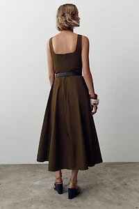 ROBE MI-LONGUE CEINTURE