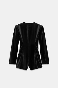 VELVET BLAZER ROMPER