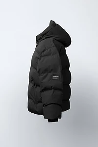WATER REPELLENT PUFFER COAT WITH LABEL
