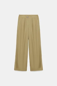 PLEATED BARREL PANTS