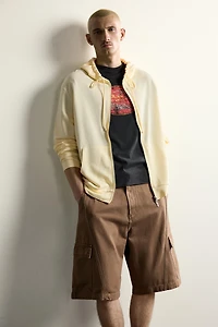 ABSTRACT PRINT RELAXED FIT CARGO SHORTS