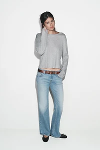 LONG SLEEVE BOAT NECK T-SHIRT