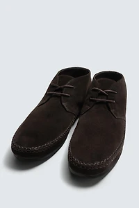 LEATHER SHOES WITH VIBRAM® SOLE AARON LEVINE X ZARA