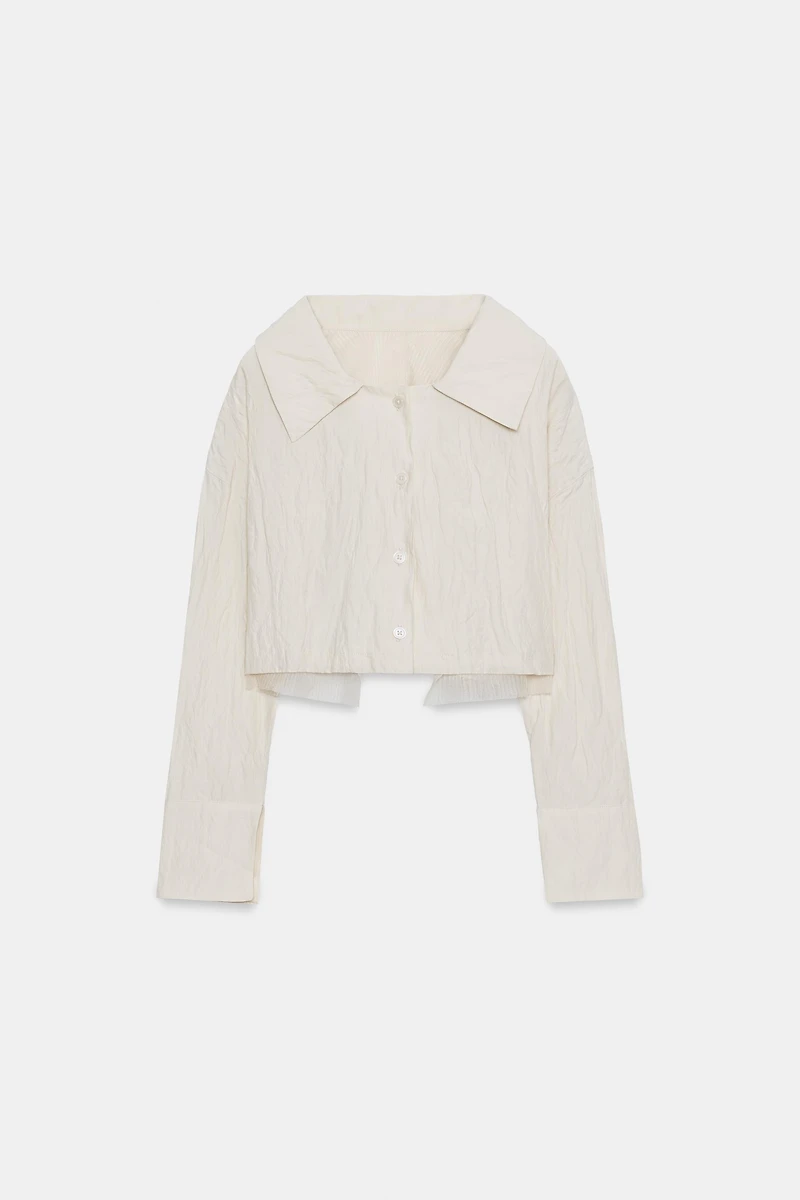 CHEMISE EN MAILLE EFFET FROISSÉ