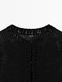 Gilet en maille avec broderies