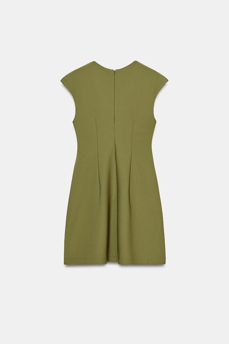 CREPE V-NECK DRESS