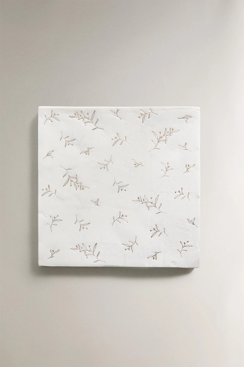 SET OF CHRISTMAS BRANCH PAPER NAPKINS (SET OF 20)